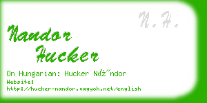 nandor hucker business card